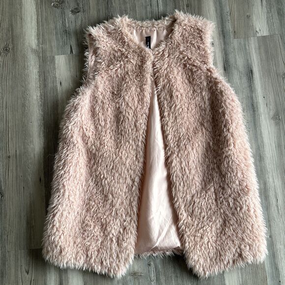 Lord & Taylor Design Lab Fairycore Mob Wife Aesthetic Pink Fur Vest Medium - Picture 1 of 8